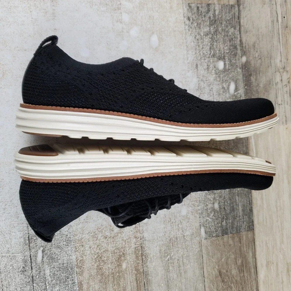 Cole Haan OriginalGrand Remastered Stitchlite Mens Oxfords Shoes Sz 10.5 Black